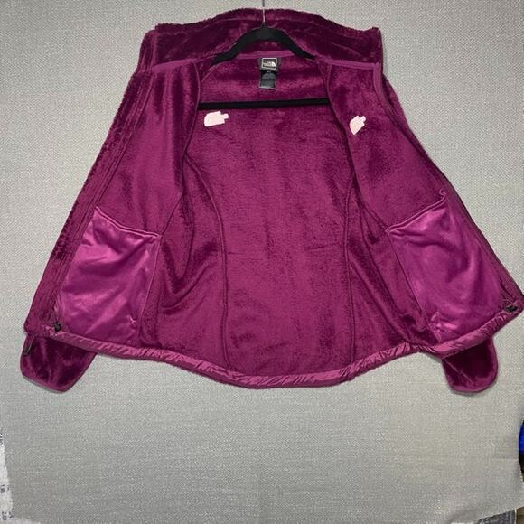 The North Face Osito Jacket Women’s Small Full Zip Fleece Coat Purple Pink Berry - Picture 4 of 16